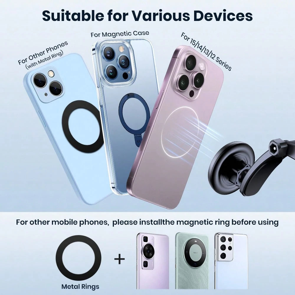 TOPK Magnetic Phone Holder For Car, Powerful Magnetism Premium Quality Support Single-Hand Operation Metal Hook Magnetic Car Phone Mount, Powerful Magnetism Premium Quality Support Single-Hand Operati