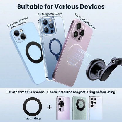 TOPK Magnetic Phone Holder For Car, Powerful Magnetism Premium Quality Support Single-Hand Operation Metal Hook Magnetic Car Phone Mount, Powerful Magnetism Premium Quality Support Single-Hand Operati