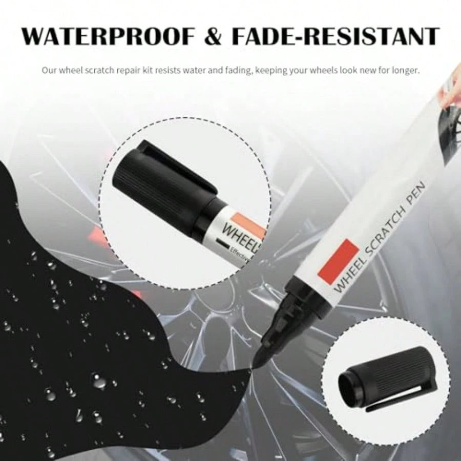 Touch Up Paint For Cars, Professional Rim Paints Pen/Automotive Touchup Paint For Quick Repair Of Scratches, Wheel Scratch Repair Kit Car Accessories For Most Vehicles