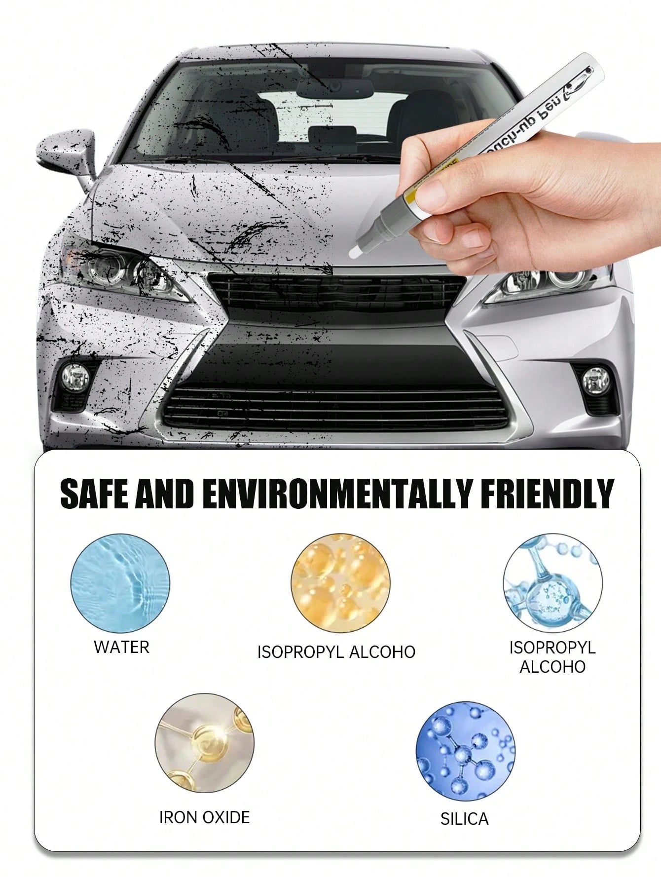 Touch-Up Pen For Cars, Suitable For General Color Cars,Two-In-One Scratch Remover For Minor Scratches, Special-Purpose Repair Paint Pen Universal Color Optional For Cars (1 Pack)