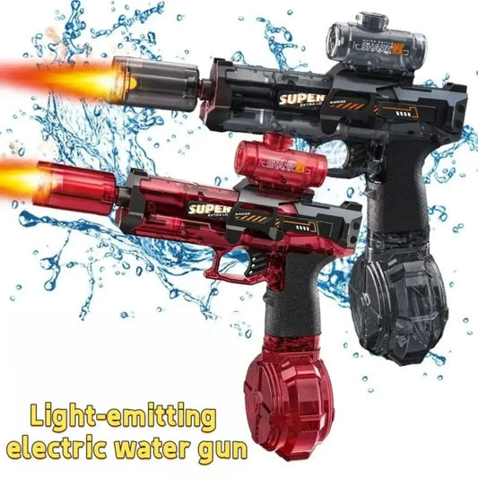 Toy Electric Water Gun, LED Lights, Large Capacity, Suitable For Patios, Swimming Pools, Parties, And More. Perfect For Boys And Girls, A Fun Outdoor Water Gun For Summer.