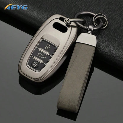 TPU Car Key Fob Cover With Keychain, Suitable For Audi A1 A3 A4 A5 A6 A6L A7 A8 Q3 Q5 Q7 S4 S5 S6 S7 S8 4M TT TTS RS, Durable Car Accessory
