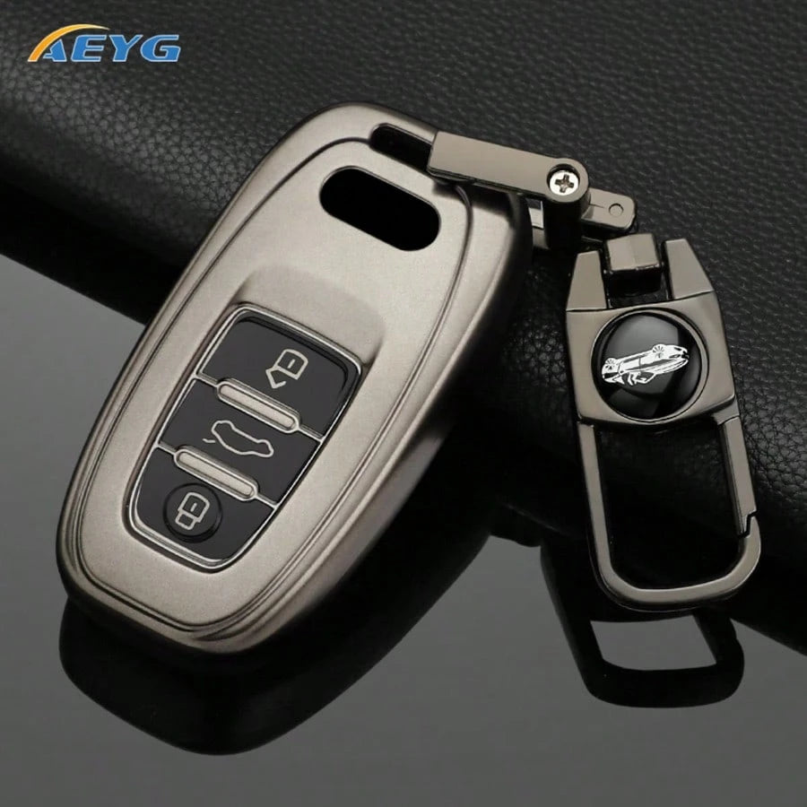 TPU Car Key Fob Cover With Keychain, Suitable For Audi A1 A3 A4 A5 A6 A6L A7 A8 Q3 Q5 Q7 S4 S5 S6 S7 S8 4M TT TTS RS, Durable Car Accessory