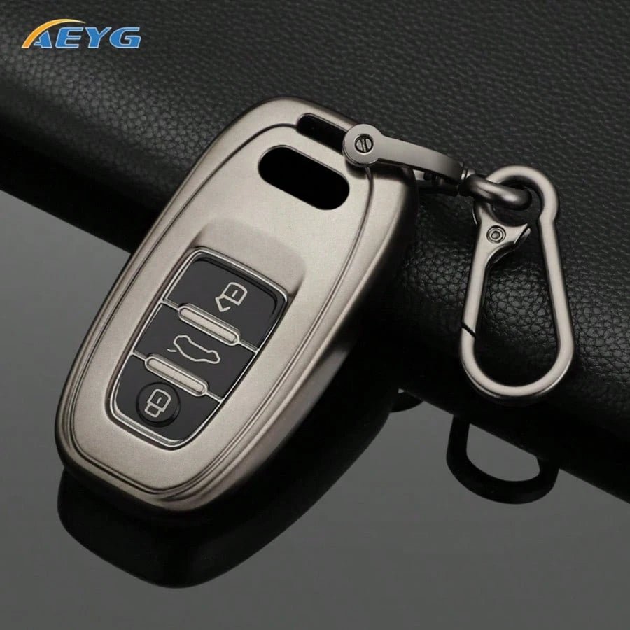 TPU Car Key Fob Cover With Keychain, Suitable For Audi A1 A3 A4 A5 A6 A6L A7 A8 Q3 Q5 Q7 S4 S5 S6 S7 S8 4M TT TTS RS, Durable Car Accessory