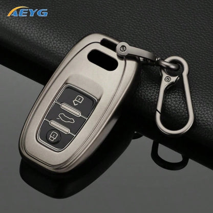 TPU Car Key Fob Cover With Keychain, Suitable For Audi A1 A3 A4 A5 A6 A6L A7 A8 Q3 Q5 Q7 S4 S5 S6 S7 S8 4M TT TTS RS, Durable Car Accessory