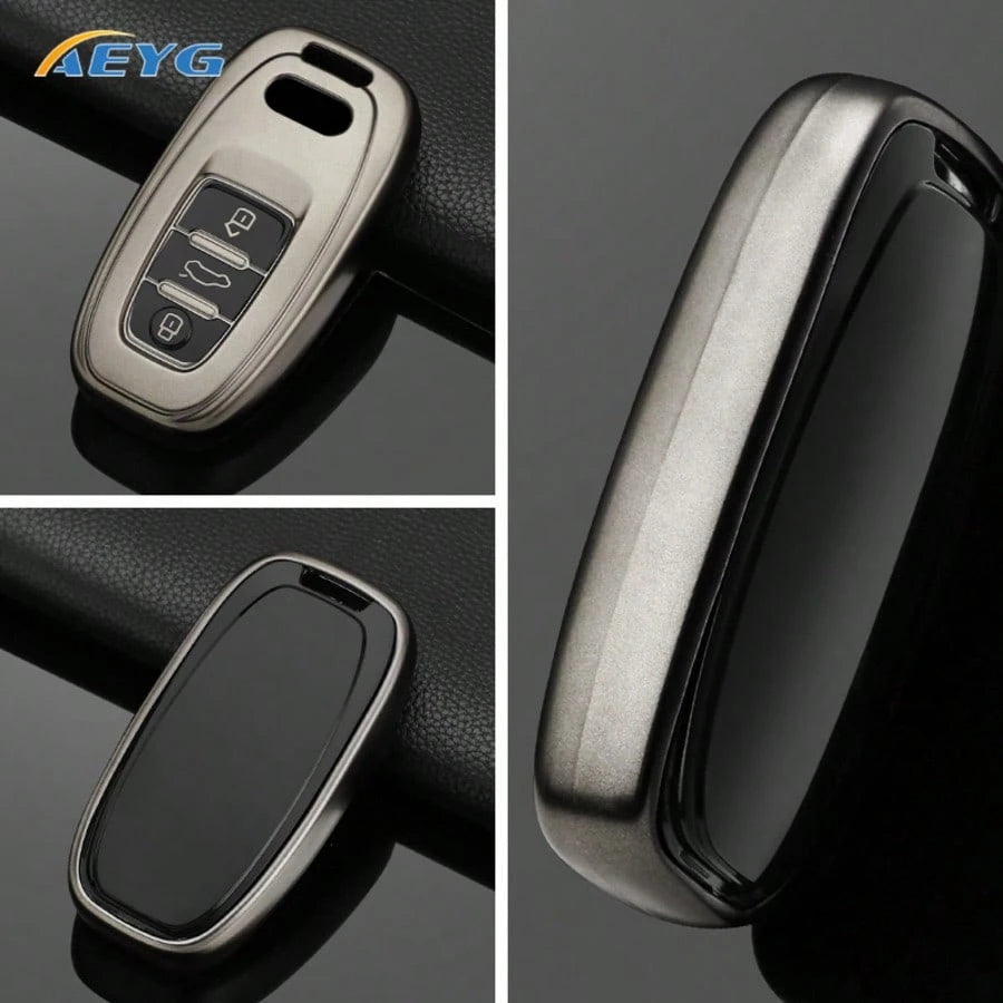 TPU Car Key Fob Cover With Keychain, Suitable For Audi A1 A3 A4 A5 A6 A6L A7 A8 Q3 Q5 Q7 S4 S5 S6 S7 S8 4M TT TTS RS, Durable Car Accessory