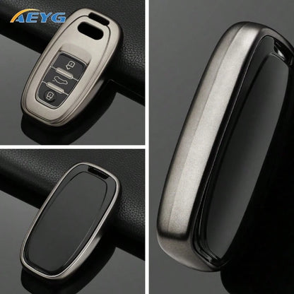 TPU Car Key Fob Cover With Keychain, Suitable For Audi A1 A3 A4 A5 A6 A6L A7 A8 Q3 Q5 Q7 S4 S5 S6 S7 S8 4M TT TTS RS, Durable Car Accessory