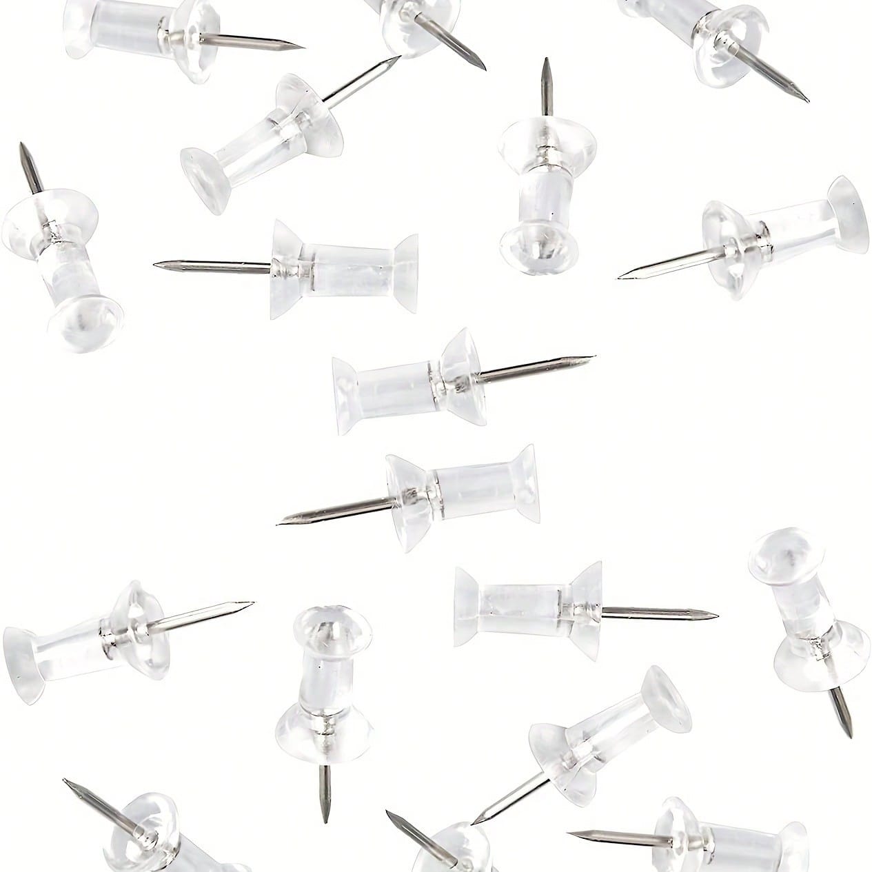 Transparent Push Pins, 100pcs/Pack, Large Head Pins, Wall Nails, Cork Board Pins, Board Pins, Push Pins And Thumbtacks. Back To School Essentials