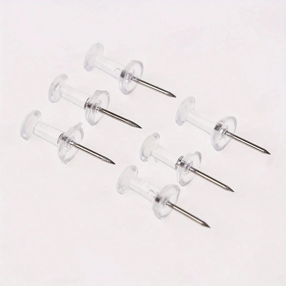 Transparent Push Pins, 100pcs/Pack, Large Head Pins, Wall Nails, Cork Board Pins, Board Pins, Push Pins And Thumbtacks. Back To School Essentials