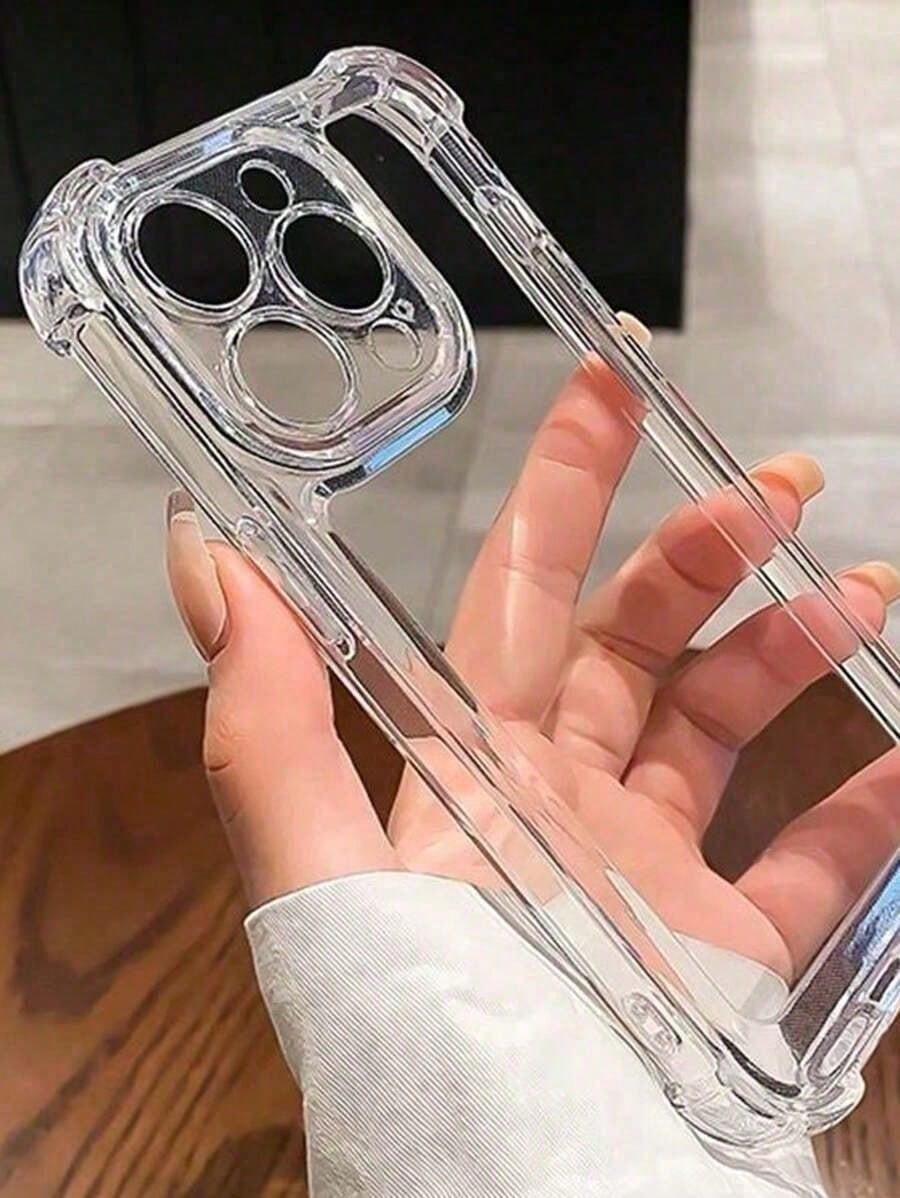 Transparent Silicone Phone Case, Shock-Proof And Drop-Proof, Suitable For IPhone, Galaxy, And Other Models, TPU Protective Back Cover, Waterproof, Anti-Fall, Anti-Scratch