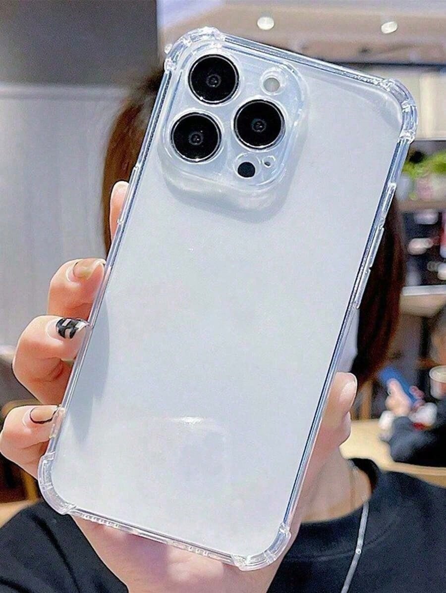 Transparent Silicone Phone Case, Shock-Proof And Drop-Proof, Suitable For IPhone, Galaxy, And Other Models, TPU Protective Back Cover, Waterproof, Anti-Fall, Anti-Scratch