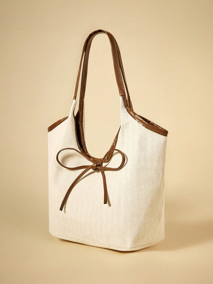 Travachic Elegant And Fashionable Handbag, Bowknot Decor Shoulder Bag For Women, Suitable For Commuting And Daily Use