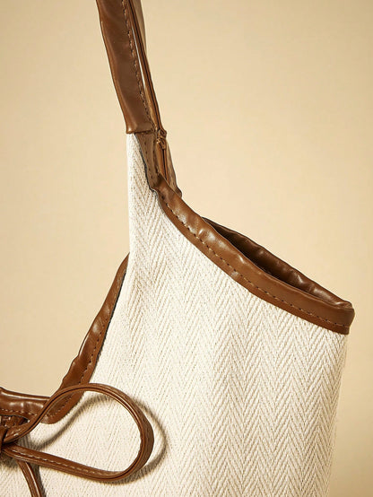 Travachic Elegant And Fashionable Handbag, Bowknot Decor Shoulder Bag For Women, Suitable For Commuting And Daily Use