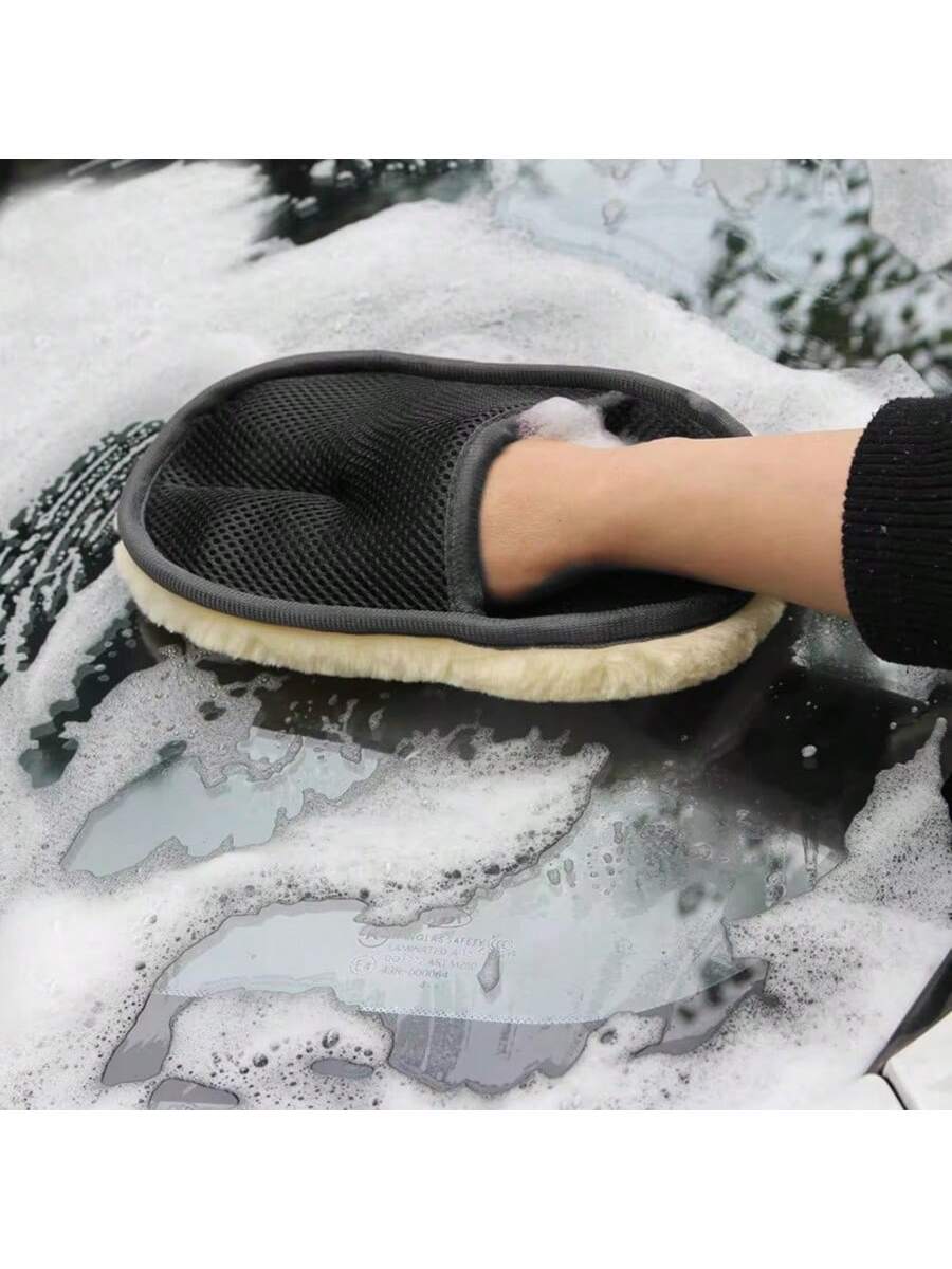 Ultra Soft Retro Cartoon Car Cleaning Gloves- Polyester- Essential Car Detailing Accessories,Car Accessories