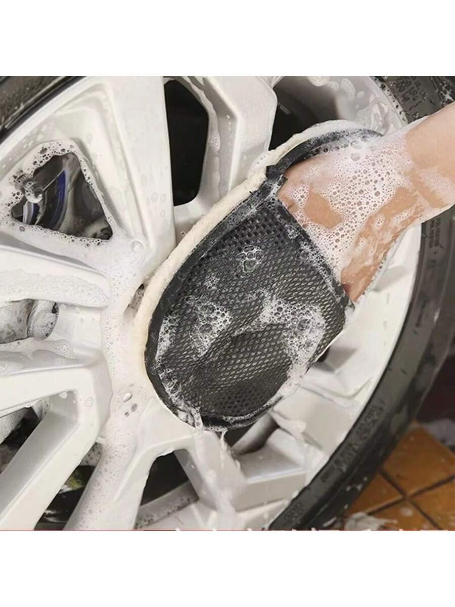 Ultra Soft Retro Cartoon Car Cleaning Gloves- Polyester- Essential Car Detailing Accessories,Car Accessories