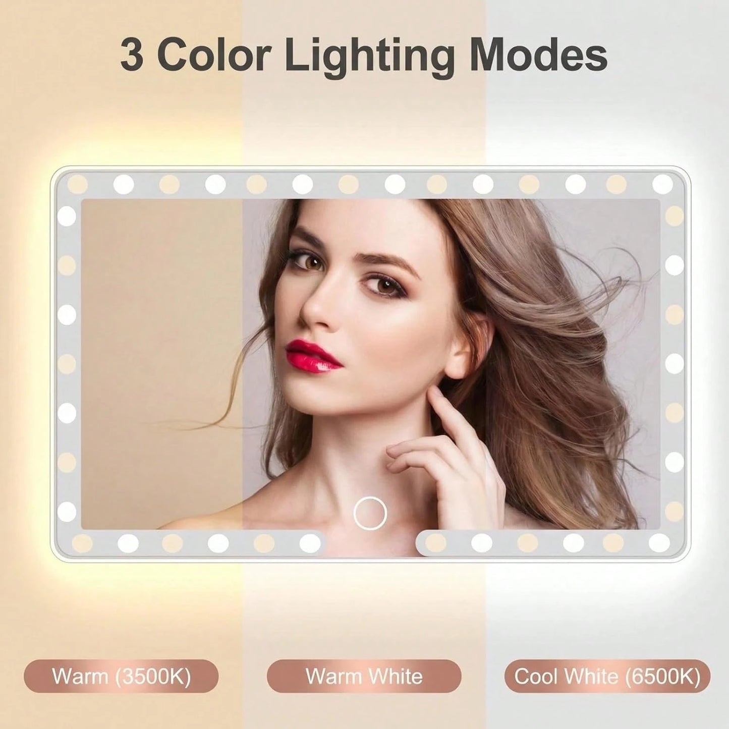Ultra Thin LED Car Makeup HD Mirror Sunshade Makeup Hanging Mirror USB Charge Sun Visor Dimmable Touchscreen Auto Interior Vanity Mirror For Women,Car Acessesories Women,Car Essentials,Car Stuff,Car D