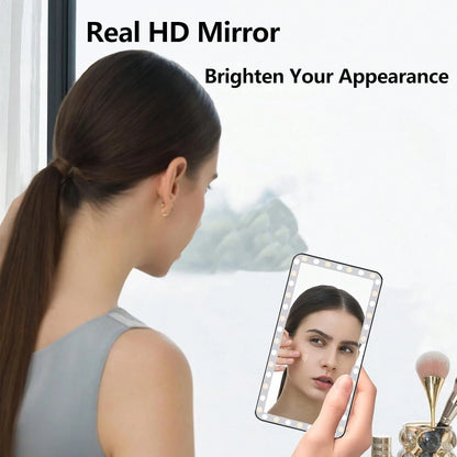 Ultra Thin LED Car Makeup HD Mirror Sunshade Makeup Hanging Mirror USB Charge Sun Visor Dimmable Touchscreen Auto Interior Vanity Mirror For Women,Car Acessesories Women,Car Essentials,Car Stuff,Car D