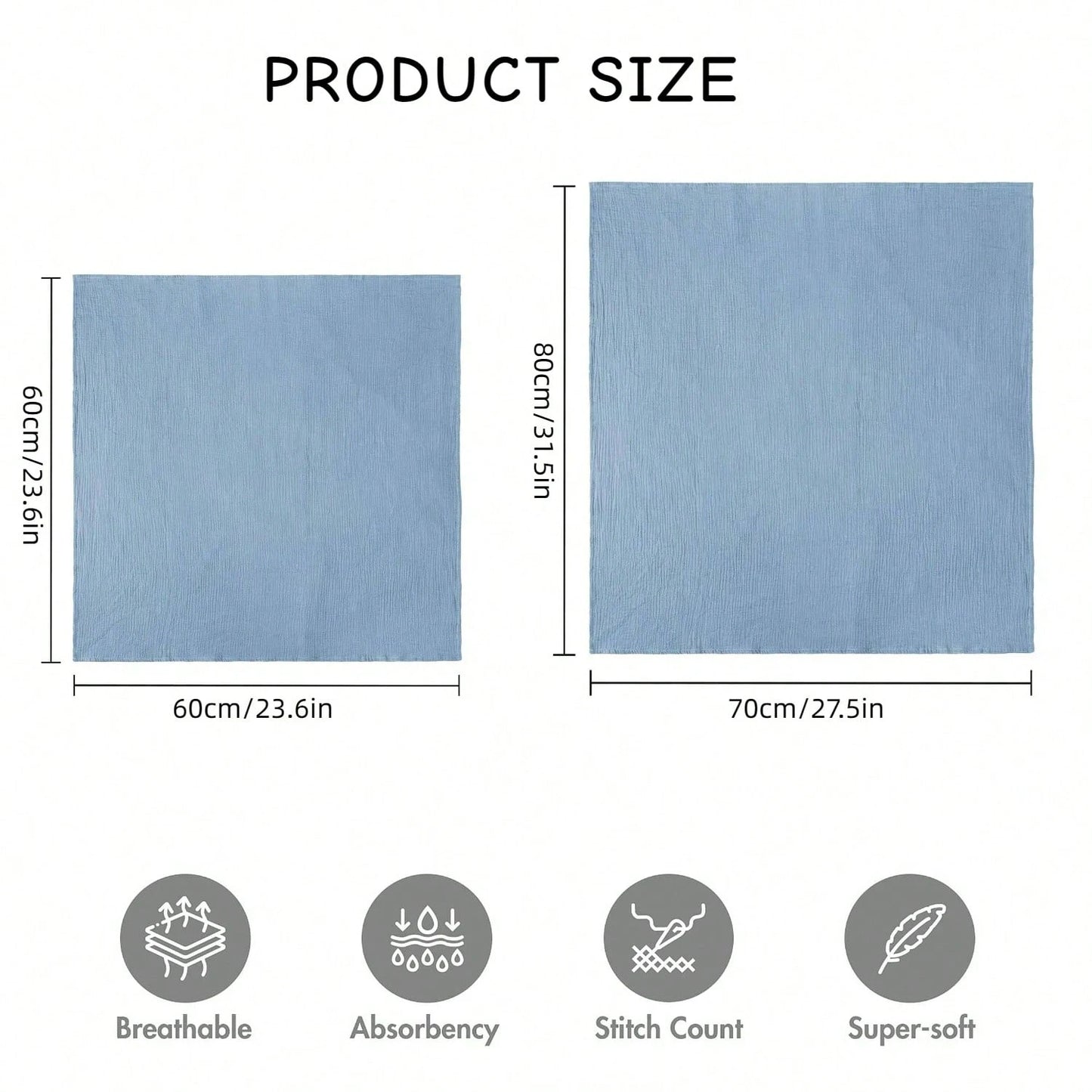 Unisex Baby Muslin Swaddle Blanket, Soft Absorbent Drool Bibs, Multi-Functional Blanket Can Be Used As Drool Bib, Burp Cloth, Stroller Cover, Car Seat Cover, Suitable For Baby Boys And Girls, Breathab
