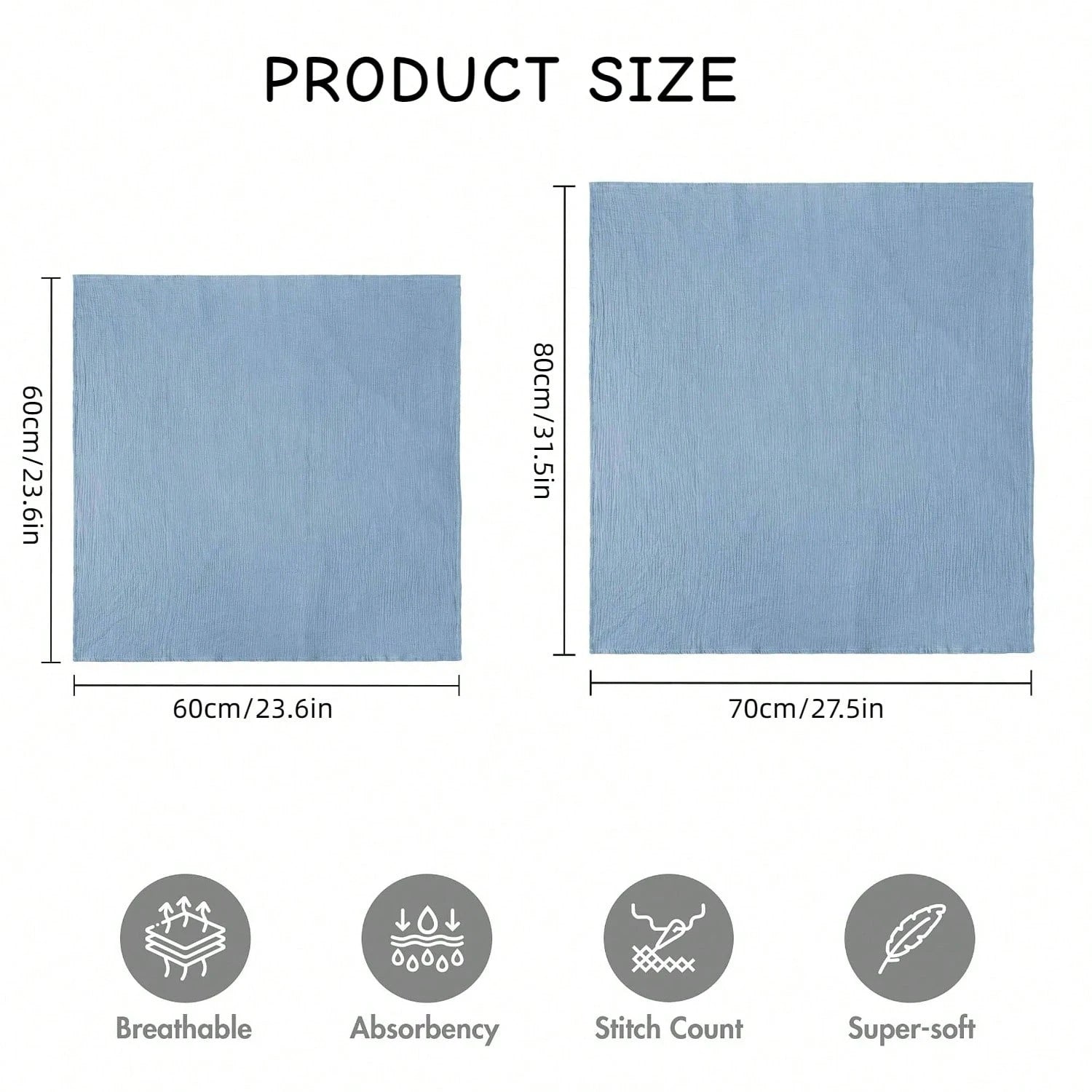 Unisex Baby Muslin Swaddle Blanket, Soft Absorbent Drool Bibs, Multi-Functional Blanket Can Be Used As Drool Bib, Burp Cloth, Stroller Cover, Car Seat Cover, Suitable For Baby Boys And Girls, Breathab