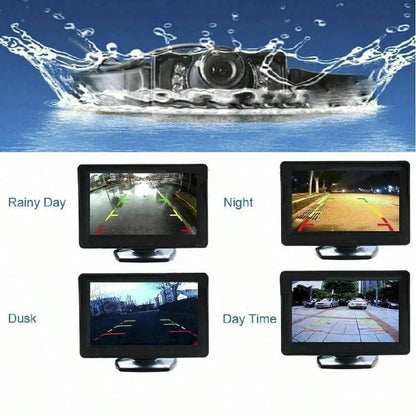 Universal 170° Backup Camera For Car With 8 HD LED Night Vision High Definition Color License Plate Reverse Vehicle Camera, Rear View For Car/SUV/Truck/Van/RV/UTV Pickup
