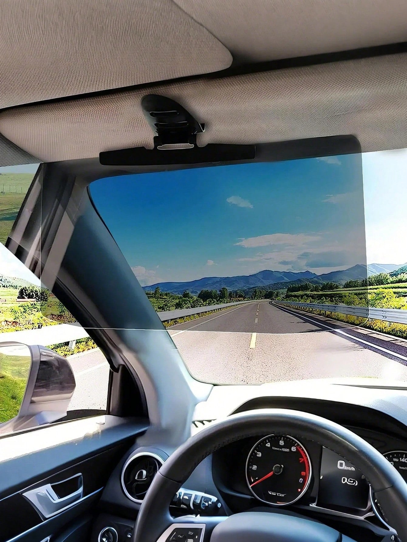 Universal Car Sun Visor- Glare And UV Protection With Polarized PMMA Panel- Clear Vision, Adjustable Fit For All Cars And SUVs- Easy Clip-On Installation- Reduces Eye Fatigue In Bright Light- Sui