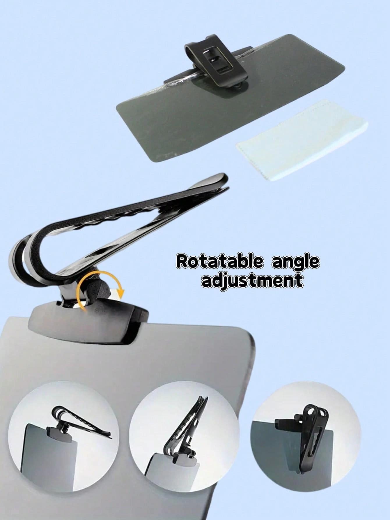 Universal Car Sun Visor- Glare And UV Protection With Polarized PMMA Panel- Clear Vision, Adjustable Fit For All Cars And SUVs- Easy Clip-On Installation- Reduces Eye Fatigue In Bright Light- Sui