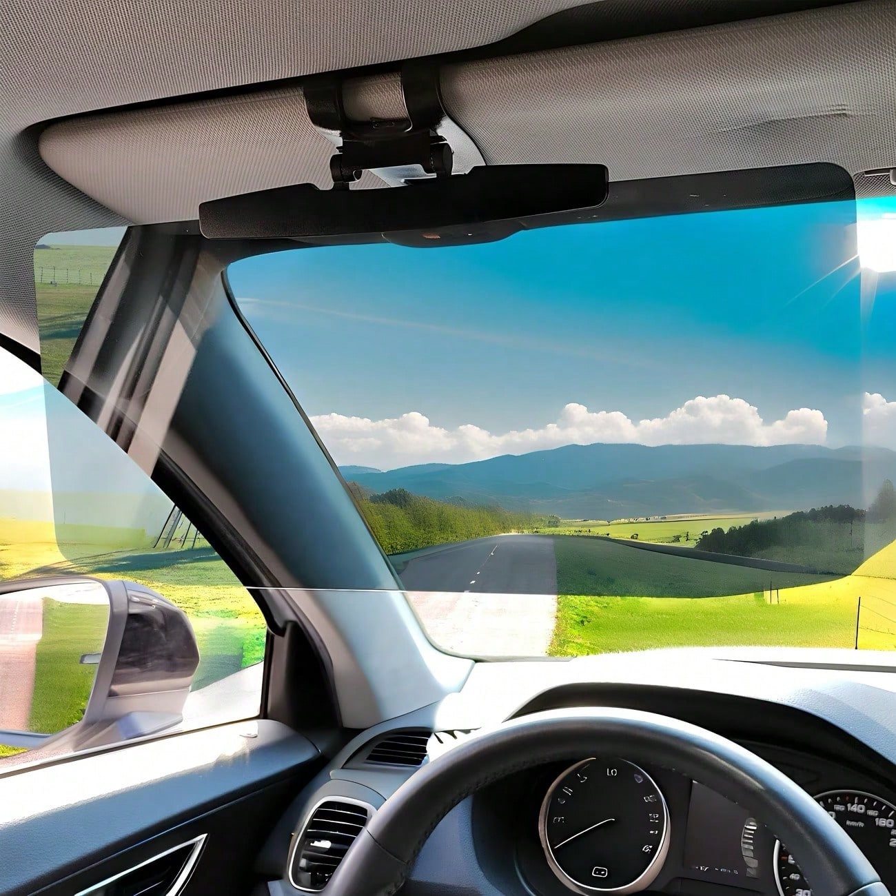 Universal Polarized Anti-Glare Car Sun Visor Extender| Car Window Sun Visor/Car Sun Visor/Windshield Sun Visor| Multi-Functional Protection| Car Sun Visor Extension Design Blocks Glare And UV Rays