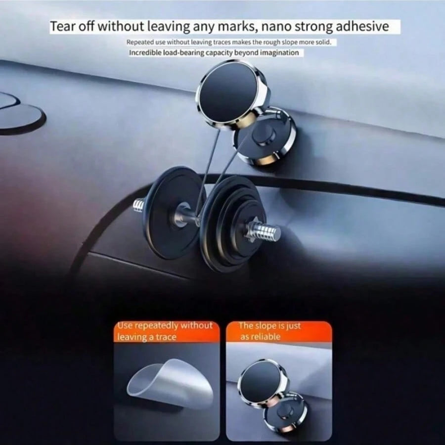 Upgraded 360° Vacuum Magnetic Phone Holder, Magnetic Car Phone Mount, Suitable For Car/Gym/Mirror/Shower, Hands-Free Suction Cup Phone Stand, Birthday Gift For Family And Friends, Car Accessories, Com