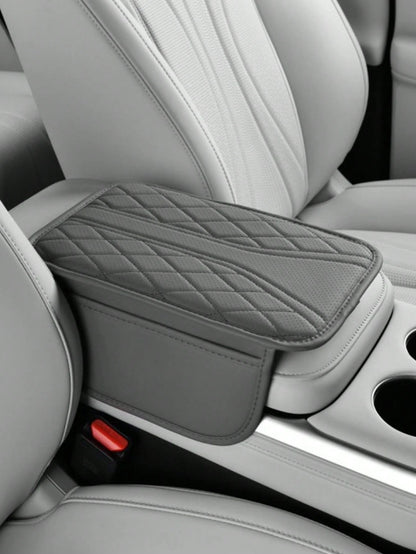 [Upgraded] Car Center Console Cover-Universal Car Interior Accessories With 2 Storage Bags- Premium Nappa Leather Armrest Cover, Scratch & Wear Resistant, Waterproof Car Interior Accessories, Univers