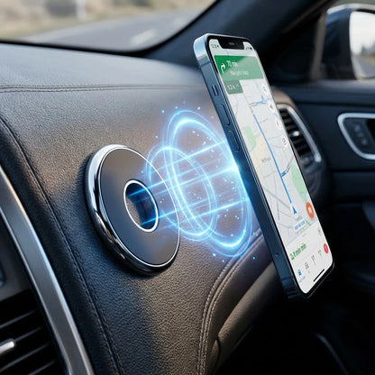 Upgraded Car Magnetic Phone Holder, Strong Magnetic Attachment Stable No Shake 360° Rotation Navigation Bracket, Fits Instrument Panel Air Vent, Universal Design Quick Installation One-Handed Operatio