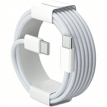 USB-C To USB-C Data Cable 3ft, Nylon Braided 60W 17/16/15 Charging Cable, Type-C Fast Charging Cable, USBC To USBC Data Cable, Compatible With 17/16/15 Pro Plus/Pro Max/Pro