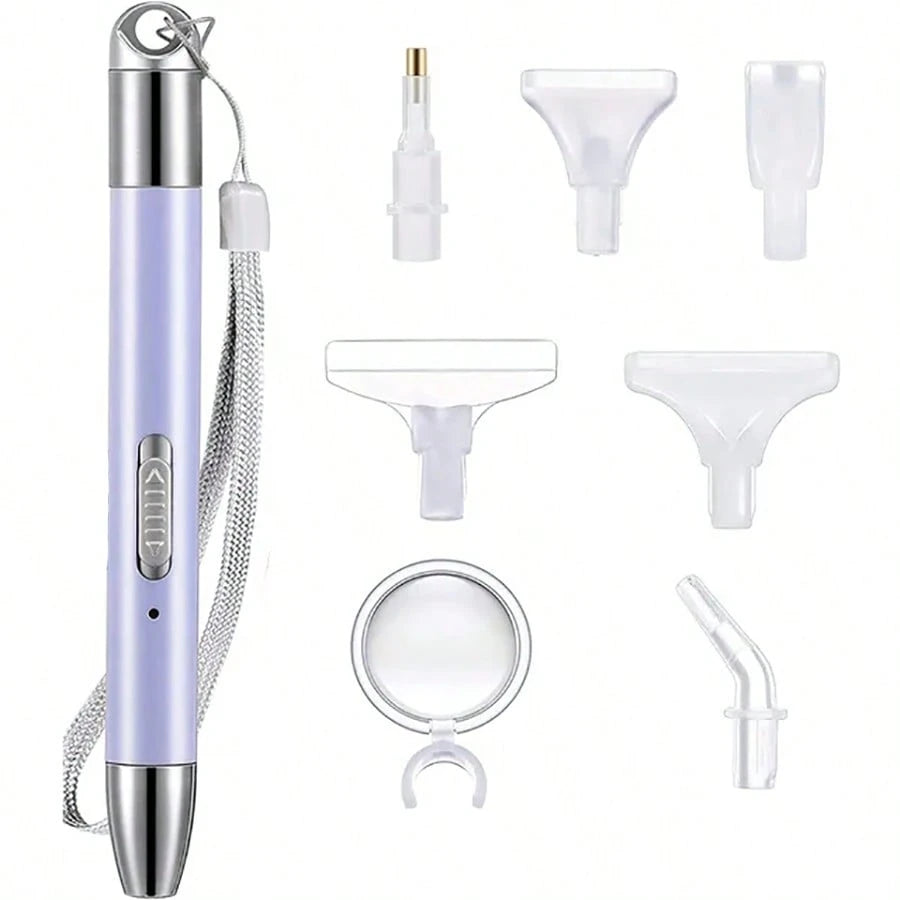 USB Illuminated Pen Set, Includes 6 Replacement Pen Tips, With Magnifier, Suitable For Diamond Painting