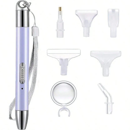 USB Illuminated Pen Set, Includes 6 Replacement Pen Tips, With Magnifier, Suitable For Diamond Painting