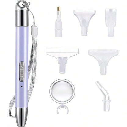 USB Illuminated Pen Set, Includes 6 Replacement Pen Tips, With Magnifier, Suitable For Diamond Painting