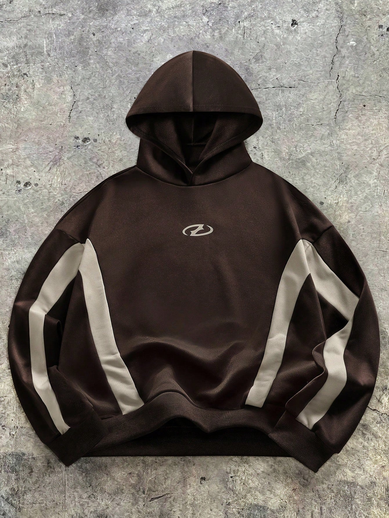 Vacaura 1pc Teen Boys Fashion Colorblock Hooded Pullover Knit Sweatshirt, Comfortable Fabric, Spring/Autumn New Style, Sporty Streetwear Outfit, Suitable For Multiple Seasons