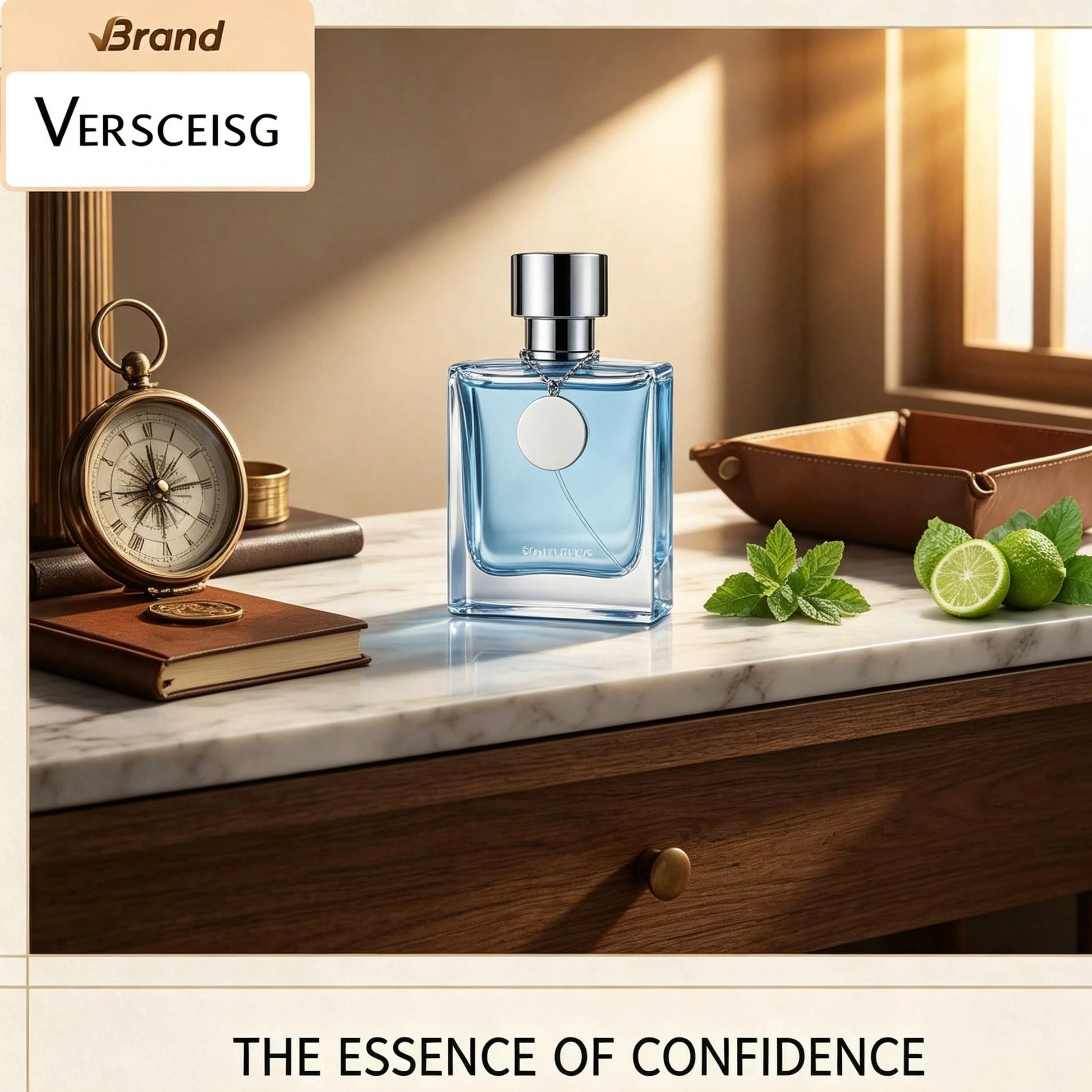 VERSCEISG 1 Bottle Of 50ml 1.7oz Perfume Eau De Toilette For Men Spray EDT Perfume Confident Unique Fashion Boyfriend Husband Father Brother Birthday Graduation Party Travel Camping Outdoor School Cam