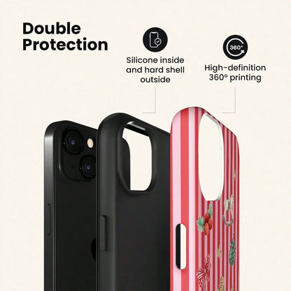 VESPOP Christmas Pattern Phone Case, Thickened 2-In-1 Full Coverage Design, Provides All-Around Protection- For IPhone 18/17/16/15/14/13/12/11 Pro Max/Pro Plus/12 Mini/13 Mini, Compatible With Galaxy