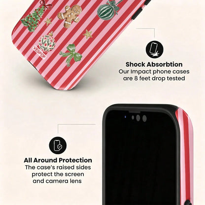 VESPOP Christmas Pattern Phone Case, Thickened 2-In-1 Full Coverage Design, Provides All-Around Protection- For IPhone 18/17/16/15/14/13/12/11 Pro Max/Pro Plus/12 Mini/13 Mini, Compatible With Galaxy