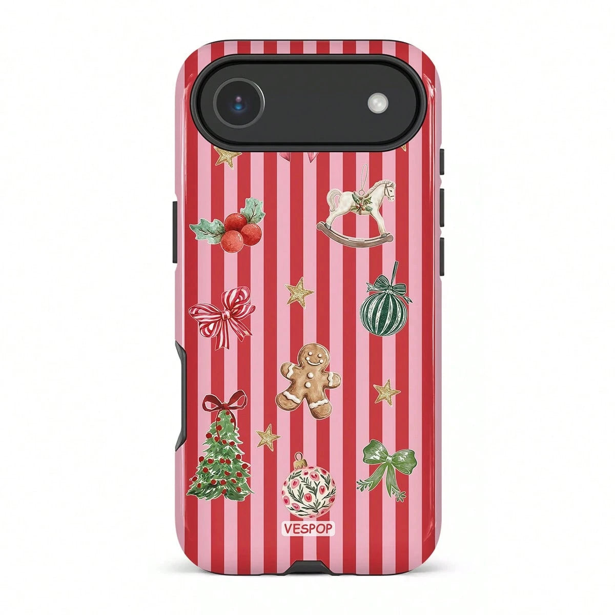 VESPOP Christmas Pattern Phone Case, Thickened 2-In-1 Full Coverage Design, Provides All-Around Protection- For IPhone 18/17/16/15/14/13/12/11 Pro Max/Pro Plus/12 Mini/13 Mini, Compatible With Galaxy