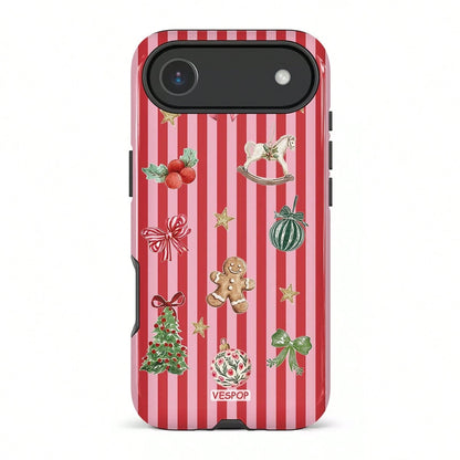 VESPOP Christmas Pattern Phone Case, Thickened 2-In-1 Full Coverage Design, Provides All-Around Protection- For IPhone 18/17/16/15/14/13/12/11 Pro Max/Pro Plus/12 Mini/13 Mini, Compatible With Galaxy