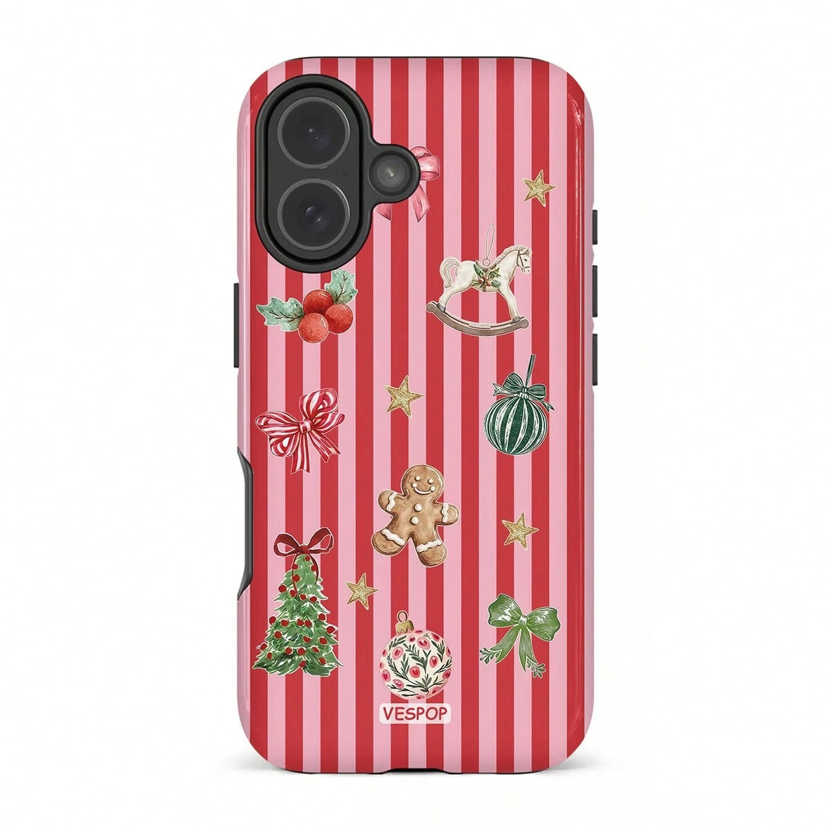 VESPOP Christmas Pattern Phone Case, Thickened 2-In-1 Full Coverage Design, Provides All-Around Protection- For IPhone 18/17/16/15/14/13/12/11 Pro Max/Pro Plus/12 Mini/13 Mini, Compatible With Galaxy