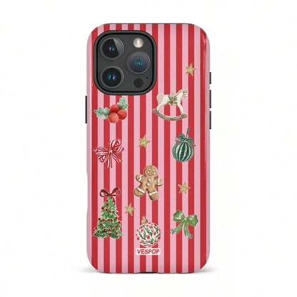 VESPOP Christmas Pattern Phone Case, Thickened 2-In-1 Full Coverage Design, Provides All-Around Protection- For IPhone 18/17/16/15/14/13/12/11 Pro Max/Pro Plus/12 Mini/13 Mini, Compatible With Galaxy