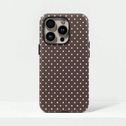 VESPOP Cute Pink Polka Dot Pattern Fashion Red Base Phone Case, Y2K Style. Compatible With IPhone 17, 16, 15, 14, 13, 12, 11 Pro Max Plus Models, International Version, Not The Domestic Version Spring