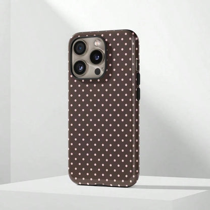 VESPOP Cute Pink Polka Dot Pattern Fashion Red Base Phone Case, Y2K Style. Compatible With IPhone 17, 16, 15, 14, 13, 12, 11 Pro Max Plus Models, International Version, Not The Domestic Version Spring
