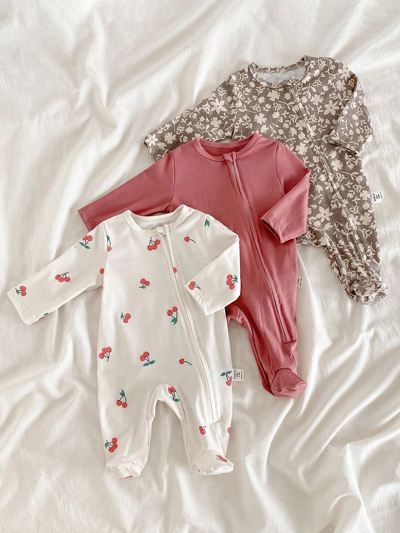 Vintaside Kids 2pcs/Set Long Sleeve Avocado All White Emerald Green Knitted Soft Comfortable Jumpsuit, Best Gift For Newborns Night Photoshoot Autumn Kawaii Cute