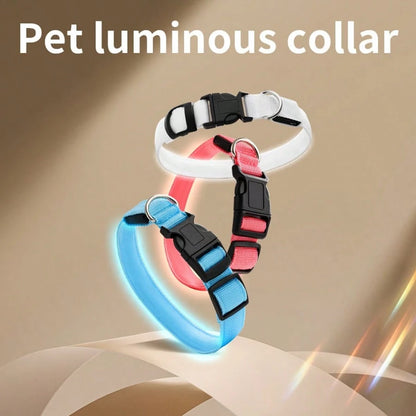 Vizpet LED Dog Collar, Glowing Dog Collar, Adjustable USB Rechargeable Super Bright Safety Luminous Collar, Pet Glow Collar, Night Safety Flashing Dog Collar, Adjustable