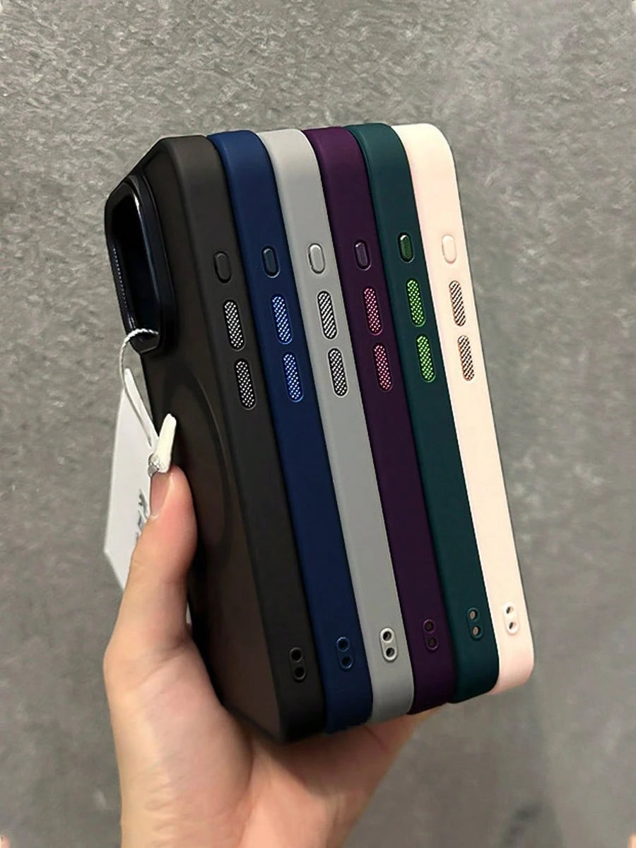 VOUVI Shockproof Magnetic Diamond Lens Frosted Case Compatible With IPhone 17 16 15 14 13 12 11 Pro Max Phone Cover Compatible With 17 Air 16 15 14 Plus Phone Accessories Advanced Male And Female Phon