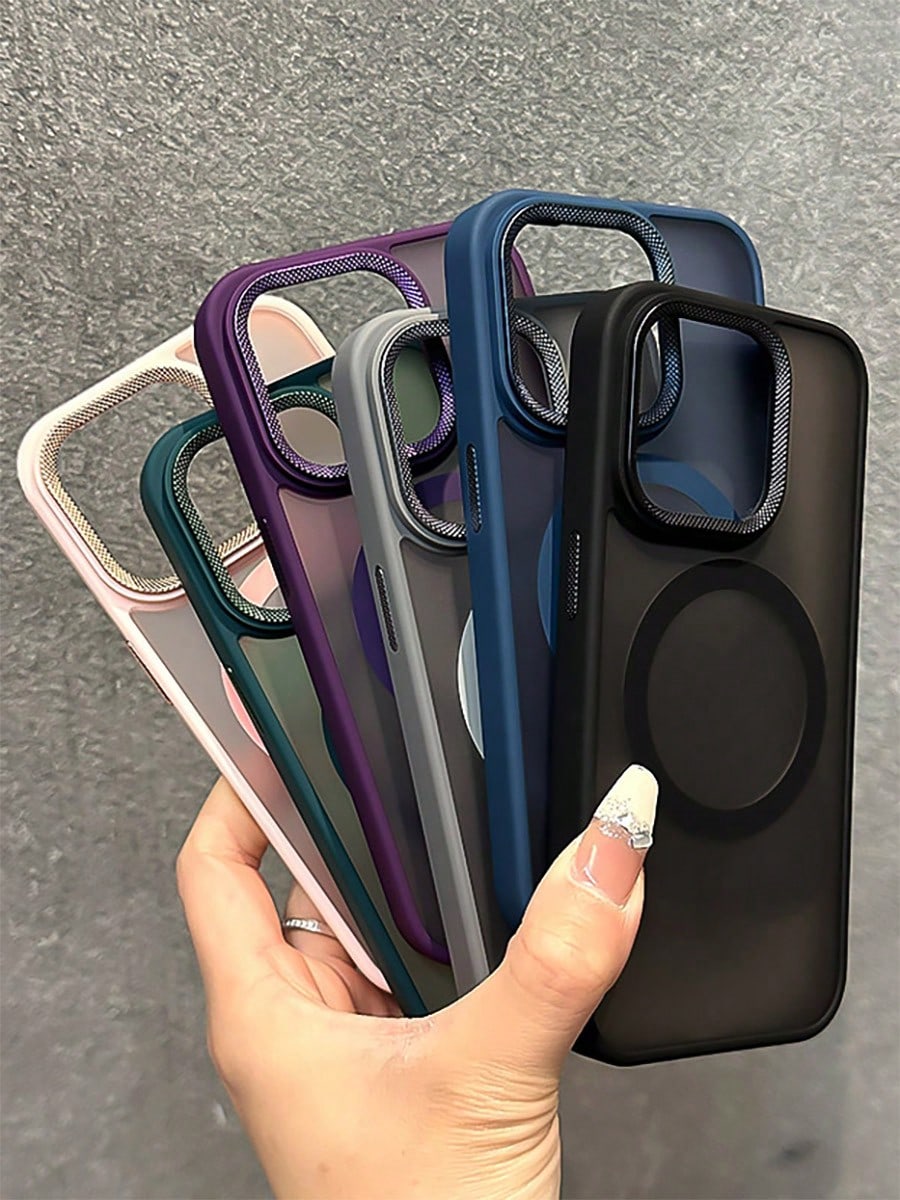 VOUVI Shockproof Magnetic Diamond Lens Frosted Case Compatible With IPhone 17 16 15 14 13 12 11 Pro Max Phone Cover Compatible With 17 Air 16 15 14 Plus Phone Accessories Advanced Male And Female Phon