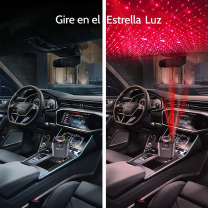 W&O Smart Car AromaRelax Projection Red- Light Suitable For Parties, Cars, Families, E-Sports,Nightlight Feature, Perfect Car Gift,Modern Vehicle Scent Enhancer,Three-In-One Multifunctional Car Charge