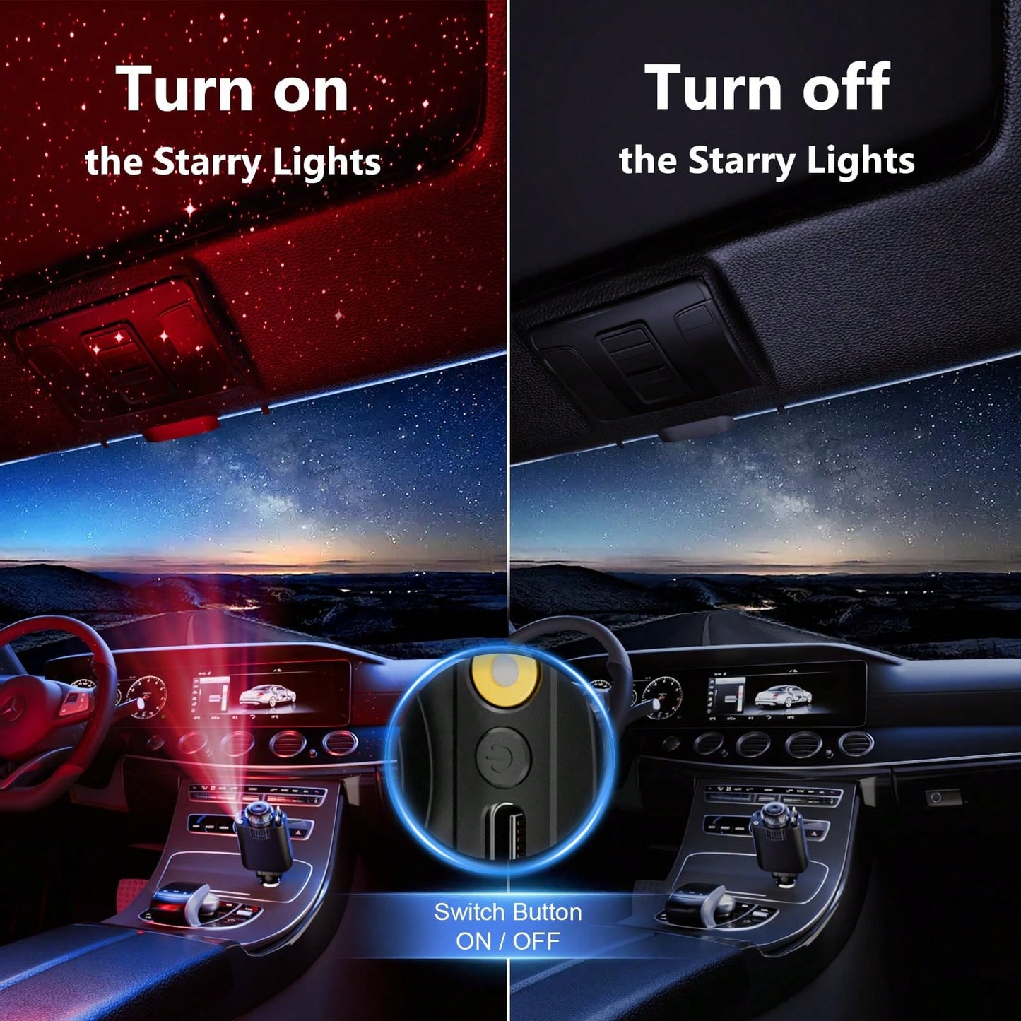 W&O Smart Car AromaRelax Projection Red- Light Suitable For Parties, Cars, Families, E-Sports,Nightlight Feature, Perfect Car Gift,Modern Vehicle Scent Enhancer,Three-In-One Multifunctional Car Charge